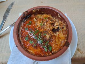 Vegan moussaka at Alexis in Corfu