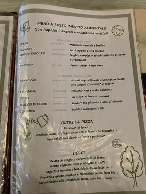 Menu vegan!  at La Boutique della Pizza in Samarate