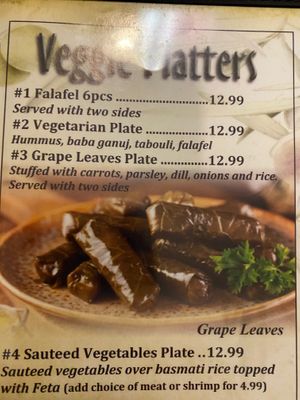 Menu at Olive in New Orleans