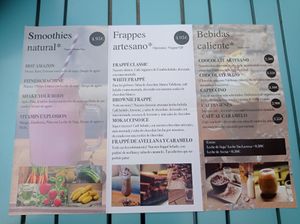 Carta de bebidas especiales at La Despensa de Eva in Viladecans
