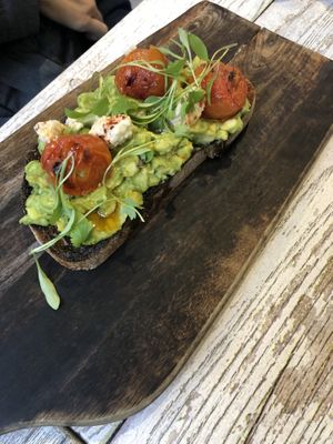 The avo toast  at Innocent Yesterday in New York City