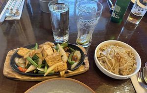 Vegan tofu, vegetables and noodles !  at Siam Corner Ma Ma Thai in Lichfield