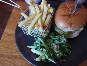 Vegan chicken burger at Lorne Bar in Oban
