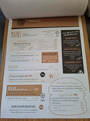 menu - mains at Dahuam.202 in Gerlos