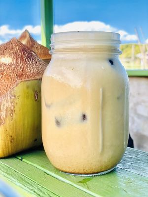 Love bug latte  at Rainbow Kitchen + Rebel Tonics in Haiku