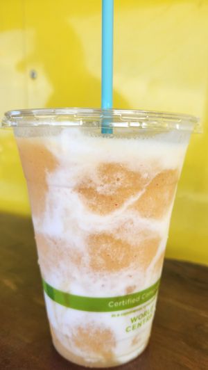 Seasonal  Smoothie...amazing! at Rainbow Kitchen + Rebel Tonics in Haiku