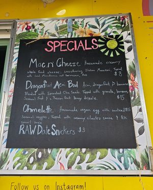 Specials at Rainbow Kitchen + Rebel Tonics in Haiku