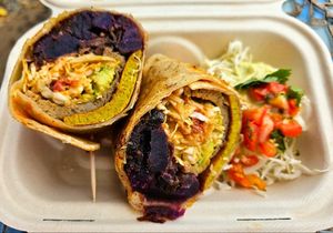 Killer Breakfast Burrito at Rainbow Kitchen + Rebel Tonics in Haiku