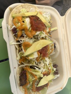 potato tacos  at Rainbow Kitchen + Rebel Tonics in Haiku