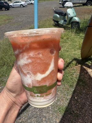 Sunrise smoothie  at Rainbow Kitchen + Rebel Tonics in Haiku