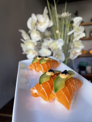 Salmon Sushi at MA-KIN in Agoura Hills
