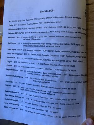 Menu page 2 at MA-KIN in Agoura Hills