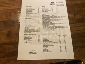 Updated menu 9-17-21 at MA-KIN in Agoura Hills