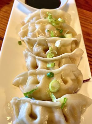 Steam gyoza  at MA-KIN in Agoura Hills