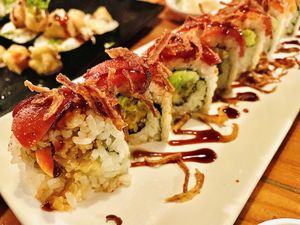 Low rider roll #Veganuary at MA-KIN in Agoura Hills