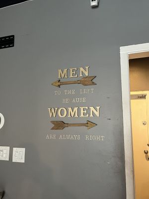 Restroom sign lol  at MA-KIN in Agoura Hills