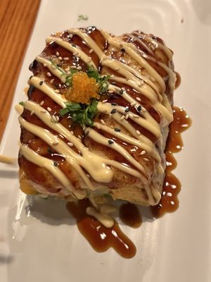 Baked Salmon roll!  Amazing!  at MA-KIN in Agoura Hills