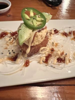 Yum!!!  Crab Cake Tempura  at MA-KIN in Agoura Hills