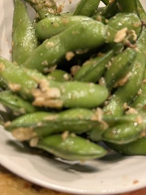 Soybeans with garlic   at MA-KIN in Agoura Hills