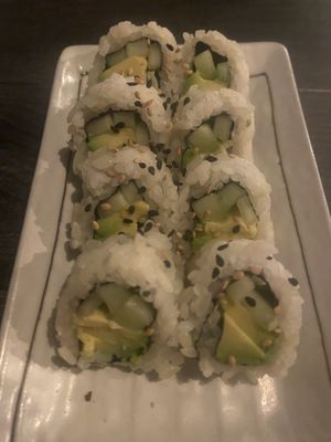 Cucumber and avocado roll   at MA-KIN in Agoura Hills