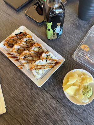 Mushroom tempura rolls  at MA-KIN in Agoura Hills