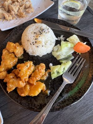 Orange chicken  at MA-KIN in Agoura Hills
