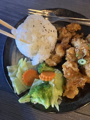 Orange chicken  at MA-KIN in Agoura Hills