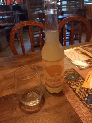 AfroSoda Magic Mango at African Queen Restaurant in Frankfurt