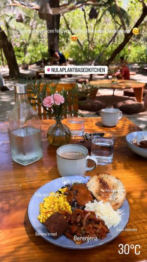 Buffet desayuno plant based delicioso ✨🙏🏼  at Nula in Mal Pais