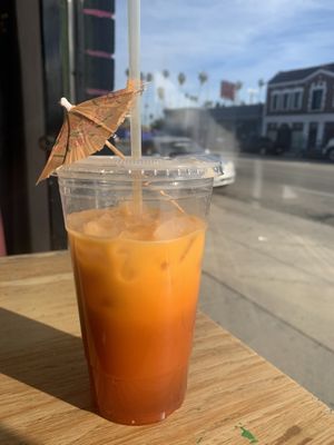 Thai ice tea   at Srey Vegan - Pop Up in Los Angeles