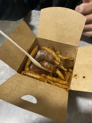 Vegan Pasta with seitan & mushrooms   at Fast Food Fani in Podstrana