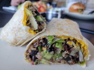 7 layer burrito at Veggie Grill by Next Level in Santa Monica