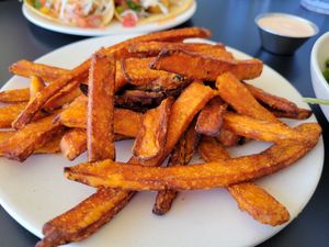 Sweet potato fries at Veggie Grill by Next Level in Santa Monica