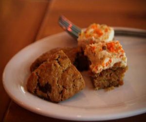 carrot cake and chocolate cookies at Veggie Grill by Next Level in Santa Monica
