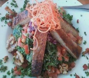 All Hail Kale salad with blackened tempeh at Veggie Grill by Next Level in Santa Monica