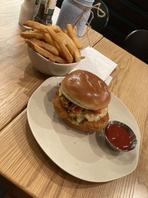 Pesto chicken sandwich   at Veggie Grill by Next Level in Santa Monica