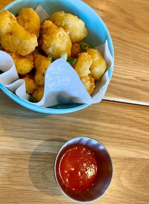 Crispy Cauliflower with Buffalo Sauce at Veggie Grill by Next Level in Santa Monica