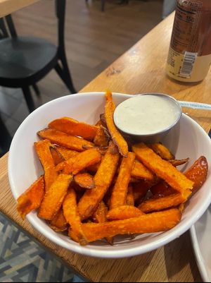 Sweet potato fries with ranch   at Veggie Grill by Next Level in Santa Monica