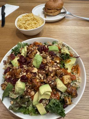 California bowl and Mac and cheesee plate  at Veggie Grill by Next Level in Santa Monica