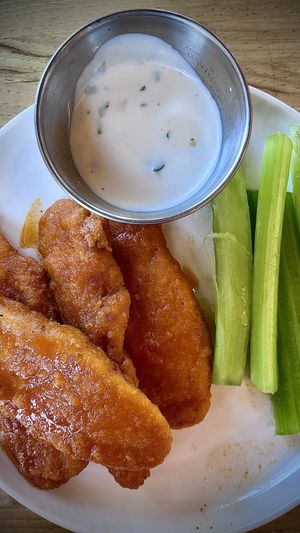 Buffalo chick'n wings  at Veggie Grill by Next Level in Santa Monica