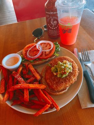 ”chicken burger” at Veggie Grill by Next Level in Santa Monica