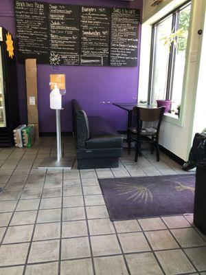 Booth table dinning area   at Fresca on Addison in Richmond