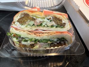 The Falafel sandwich   at Fresca on Addison in Richmond