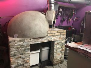 Wood burning stove  at Fresca on Addison in Richmond