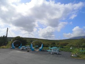 Benches outside at The Salt Dock in Bunacurry