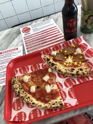 Margherita and Pepperoni pizzaa  at Pizzi*s & Cream in Vienna