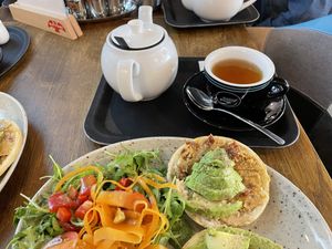 Vegan breakfast   at Bagel Lounge in Cheb