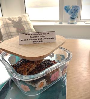 A delicious homemade cake after our walk at Sgarbh Lodge in Isle Of Skye