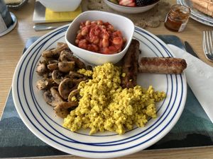 Daily full vegan Breakfast   at Sgarbh Lodge in Isle Of Skye