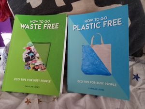 How to Go Waste Free & How to Go Plastic Free books available to buy for £1 each. at Green Heart Collective in Gateshead